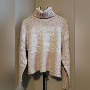 American Eagle Outfitters Soft Beige Turtleneck Sweater